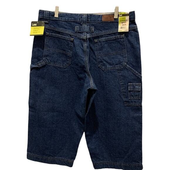 NEW Lee painter denim jean shorts. Size 14 medium color dark Stone. - Picture 2 of 6